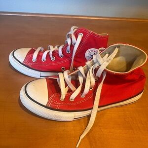 Converse Red Canvas High-Tops